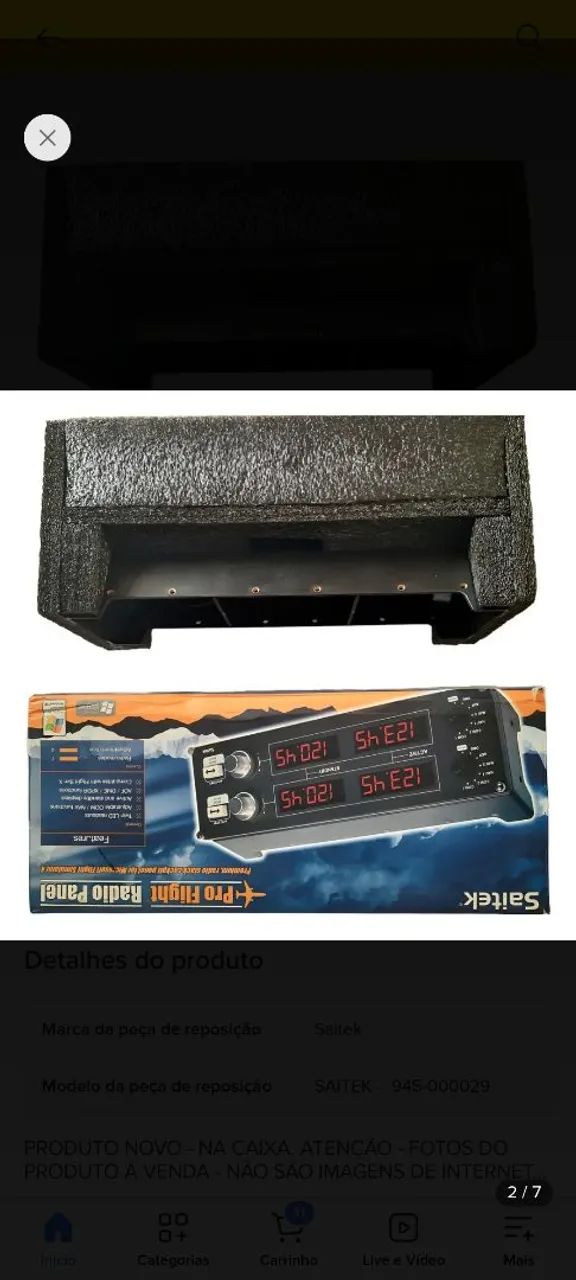 Rádio simulador de Voo Saitek
