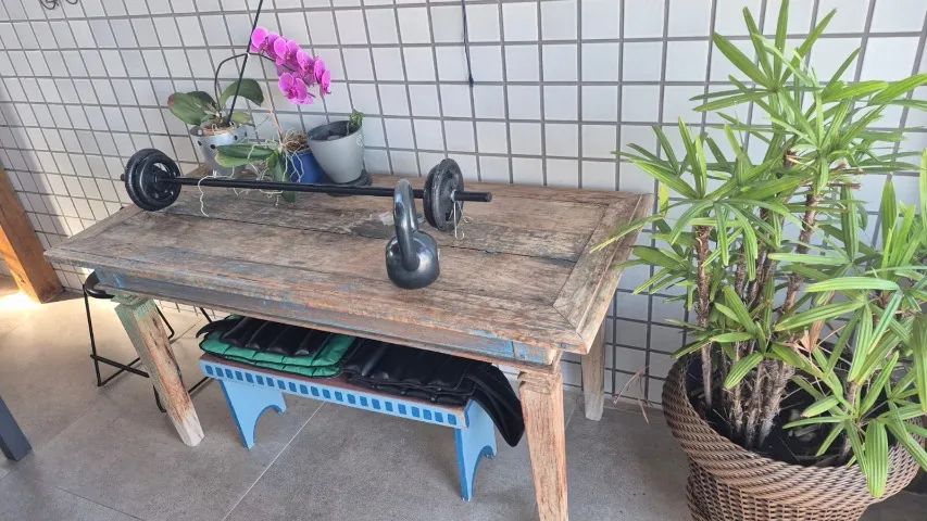 Mesa de Demolição Rústica (1,60m) com Pátina - Estilo e Qualidade! - Foto 2