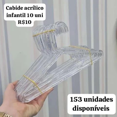 Cabides infantis acrílico e plástico modelos variados  - Foto 2