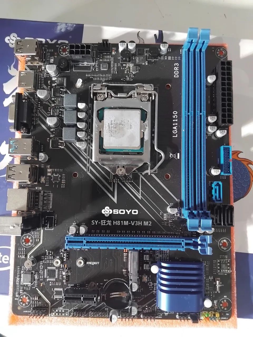Placa mãe soyo h81 + prossedor core i3 - Foto 2