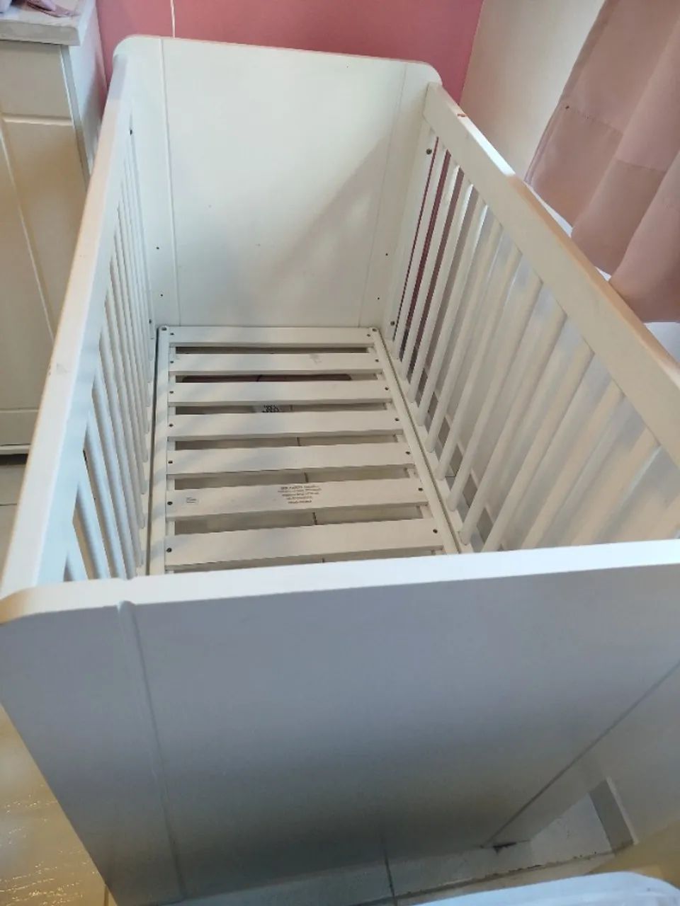 Berço infantil madeira maciça branco. - Foto 3