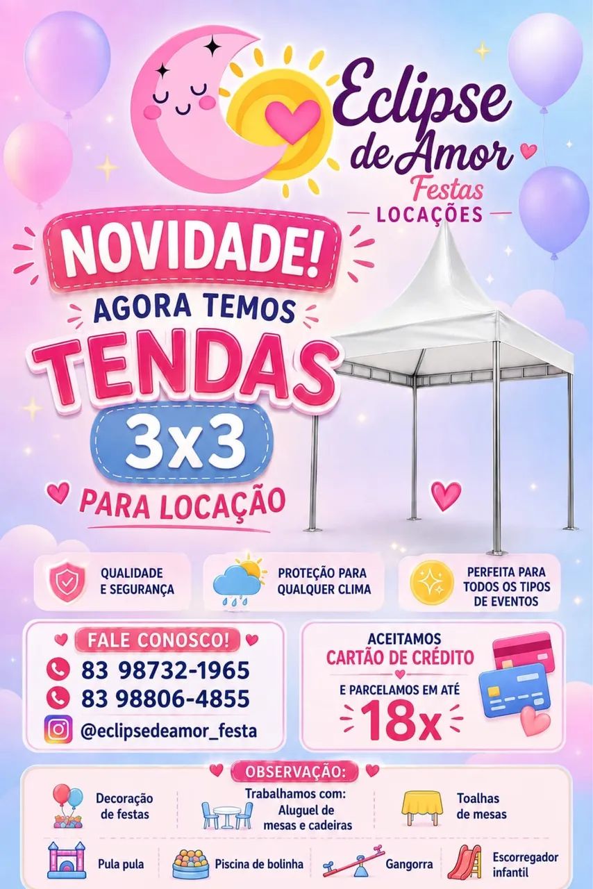 Locação de mesas e cadeiras, tenda, pula pula , piscina de bolinha  - Foto 3