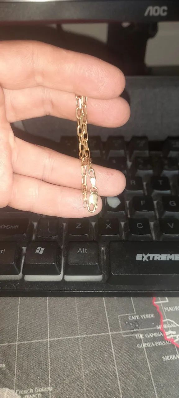Pulseira de prata - banhada a ouro.  - Foto 2
