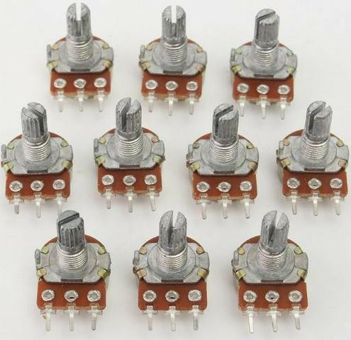 Potenciômetro KIT 2 Unidades 1k Linear Eixo Estriado 15 Mm Wh148 B10k Arduino COD-CP211  - Foto 2