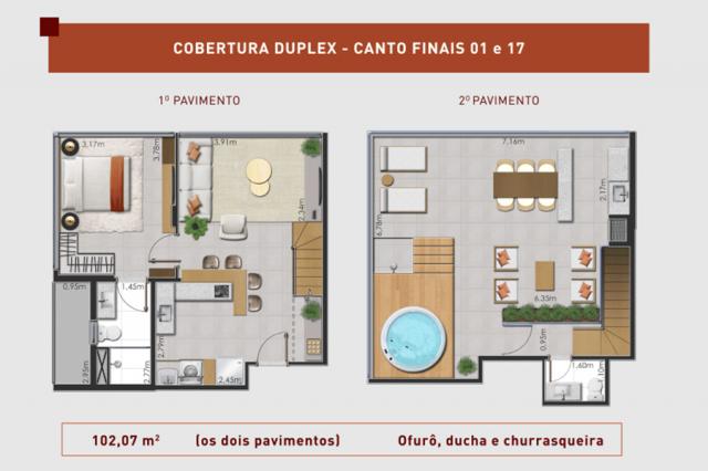 Prático e moderno - Cobertura Duplex 1 Quarto - LIV - Foto 10