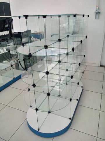 Gôndola de Centro Vidro Modulado Expositor