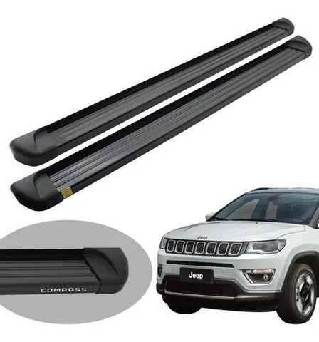 Estribo Jeep Compass Plataforma Alumínio Preto