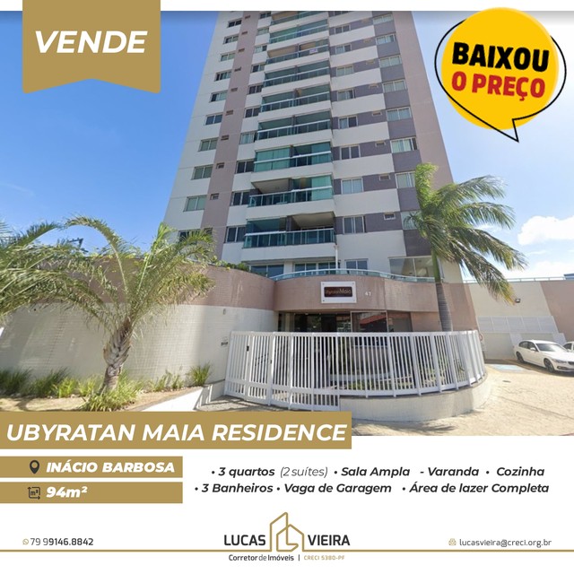 Apartamento para venda tem 94 metros quadrados com 3 quartos em Inácio Barbosa - Aracaju -