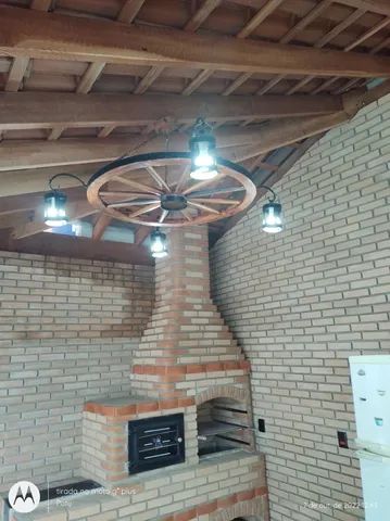 Luminária roda de carroça pendente  - Foto 4