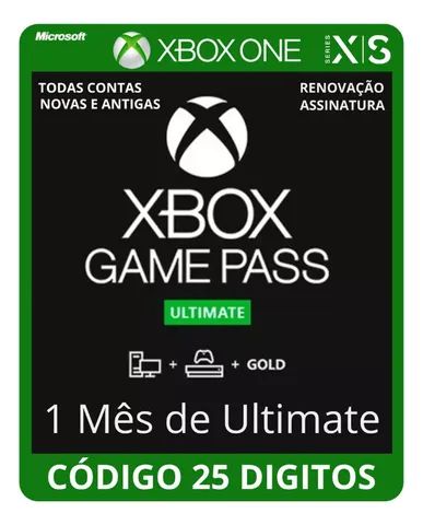 Xbox Game Pass 12 Meses 25 Digitos