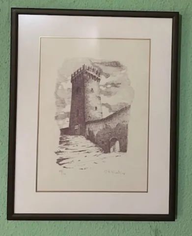 Obra de Arte: Quadro Torre Medieval;