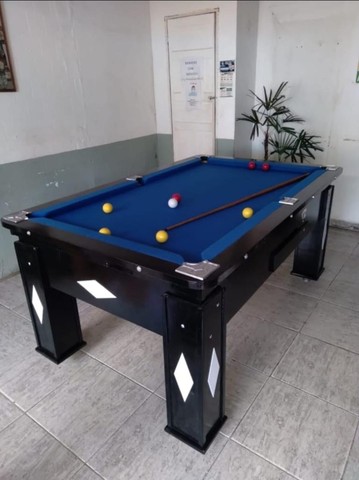 Mesa Sinuca Bilhar Snooker 1,87 X 1,08 Vinho C/ Acessorios