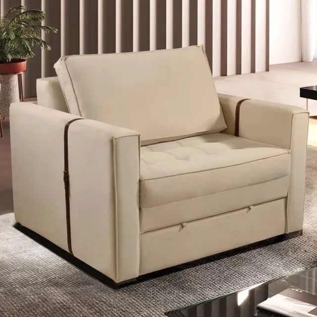 Poltrona Cama Luxury em Linho tt87 - Foto 2