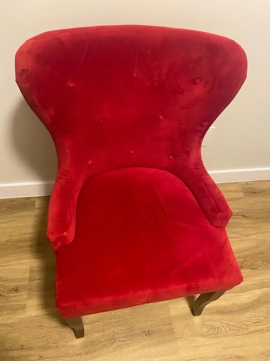 2 Poltronas Vermelhas de Veludo - Foto 4