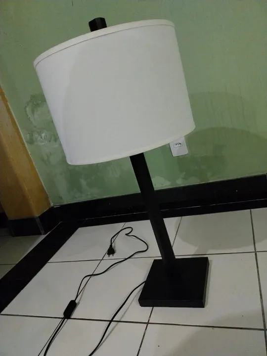 Candeeiro de mesa modern ches 50cm cúpula branca