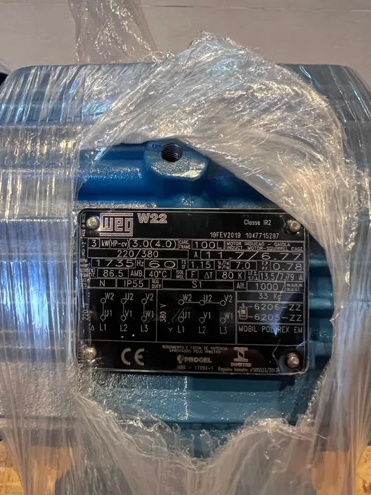 Motor Trifásico 4cv 1800RPM 220/380V 4P W22 IR3 Cod. 11368864 - Foto 4