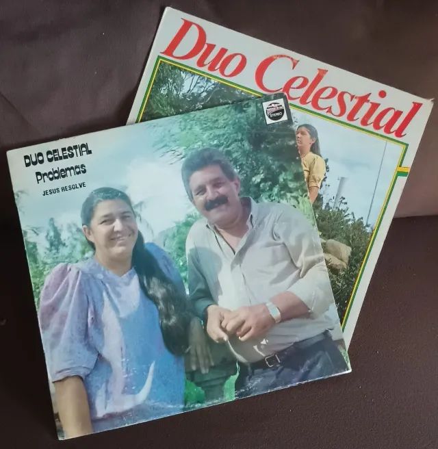 Lote 2 Lps Discos De Vinil Gospel Evangélico Duo Celestial