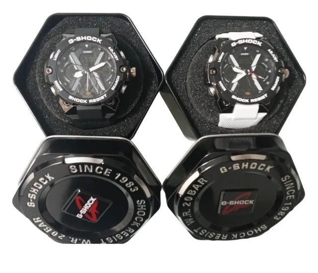 G-shock Casio Batman kit Branco + Preto estojo de aço 