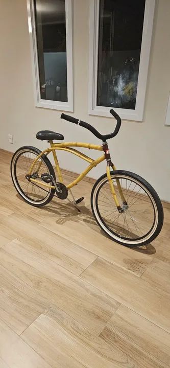 Bicicleta Bike praieira exclusiva grafismo bambu