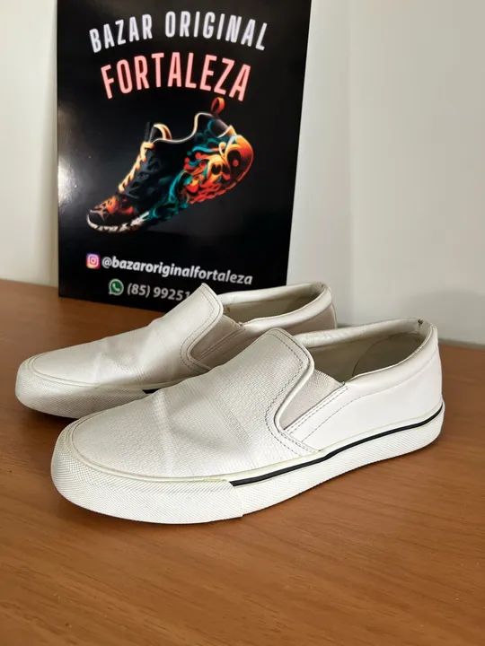 Zara TÊNIS SLIP-ON 40 original usado bem conservado  - Foto 3