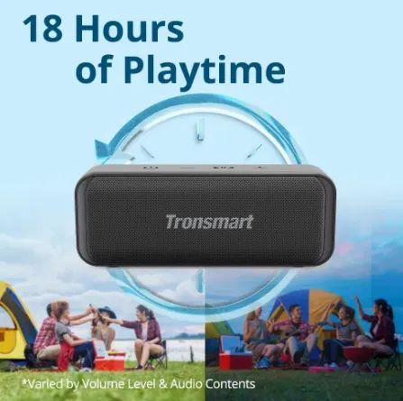 Caixa de Som Tronsmart T2 Mini, Bluetooth, IPX7, Micro SD, Preto 12x 24,62 - Foto 3