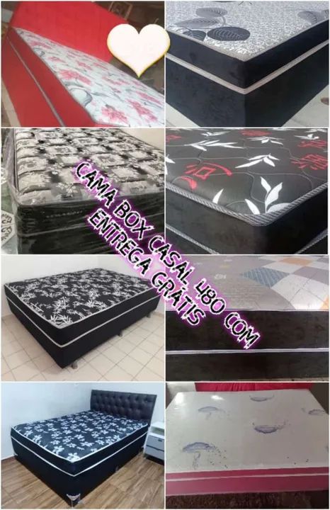 Cama box com 10centimetro de espuma
