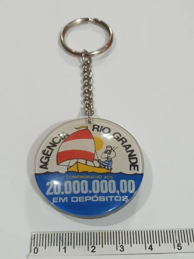 Chaveiro Antigo Fin-Hab Caderneta de Poupança Ag Rio Grande  - Foto 2