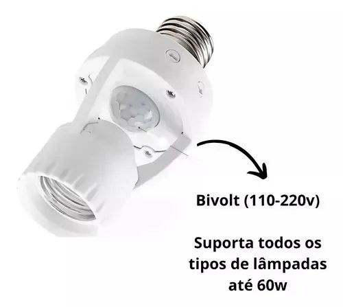 Sensor De Presença P/lâmpada Soquete E27  - Foto 2