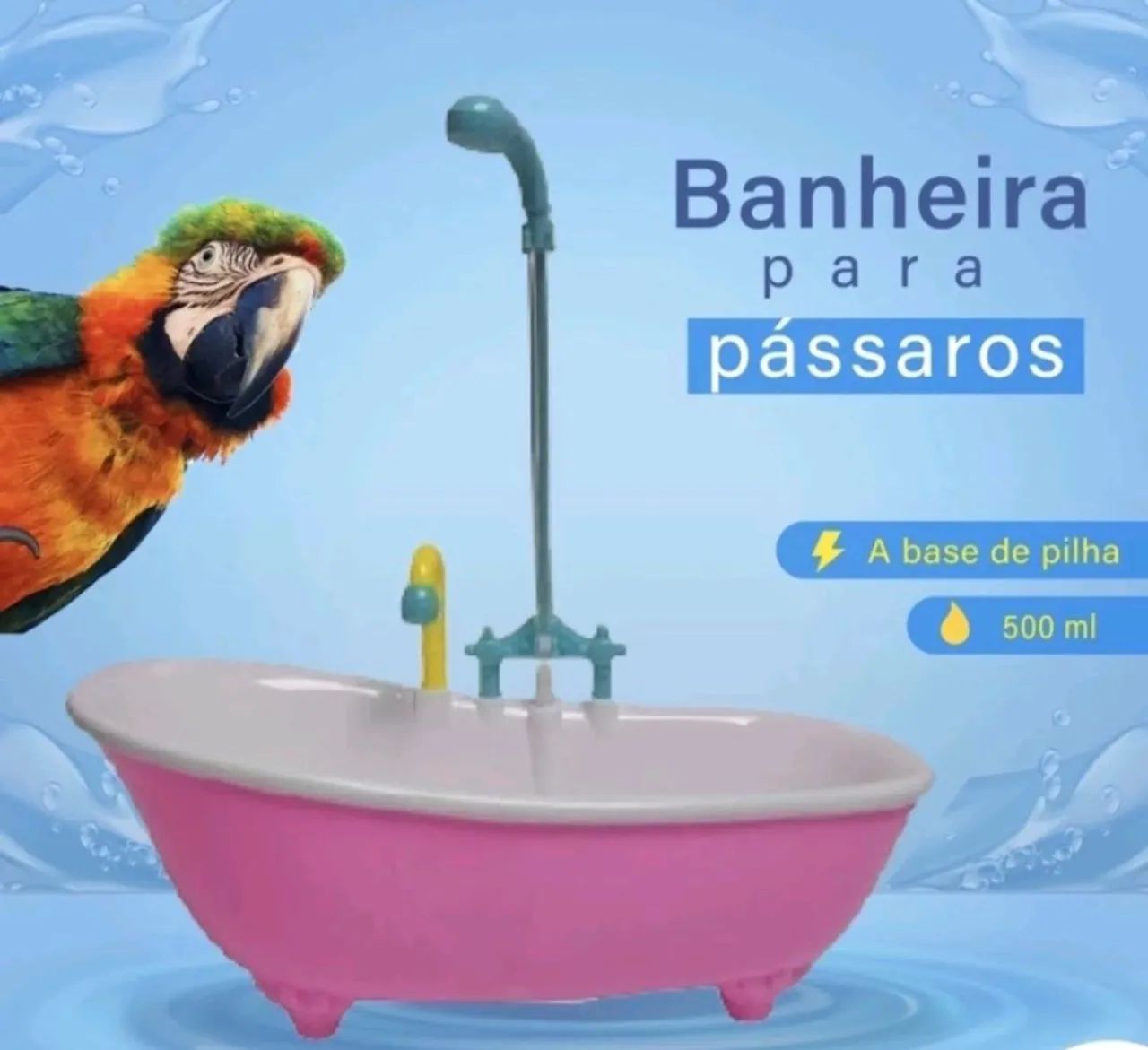Banheira para pássaros (funciona à pilha) - Foto 5