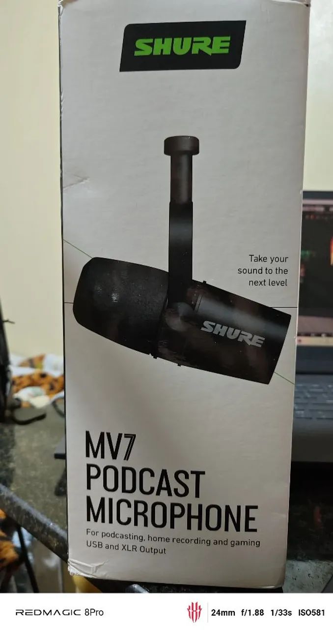 Microfone Shure MV7 Estado Novo  - Foto 3