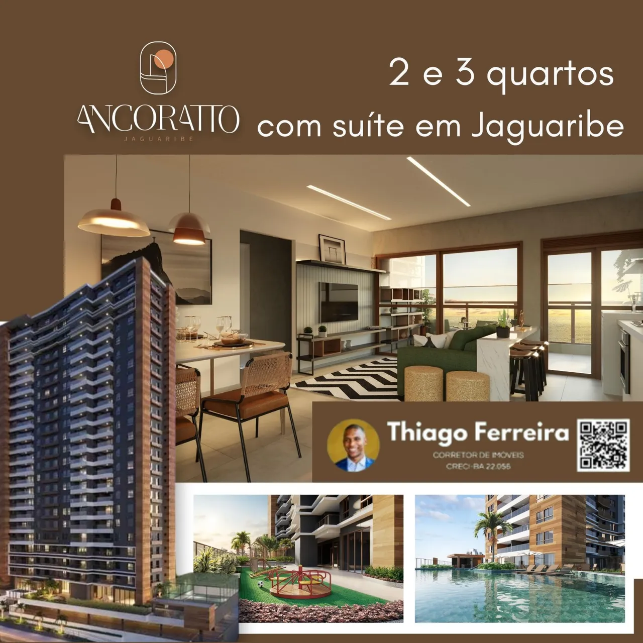 Ancoratto Jaguaribe, Apartamento 2 E 3 Quartos, Em 65M² A 75M², Varanda E Vagas De Garagem