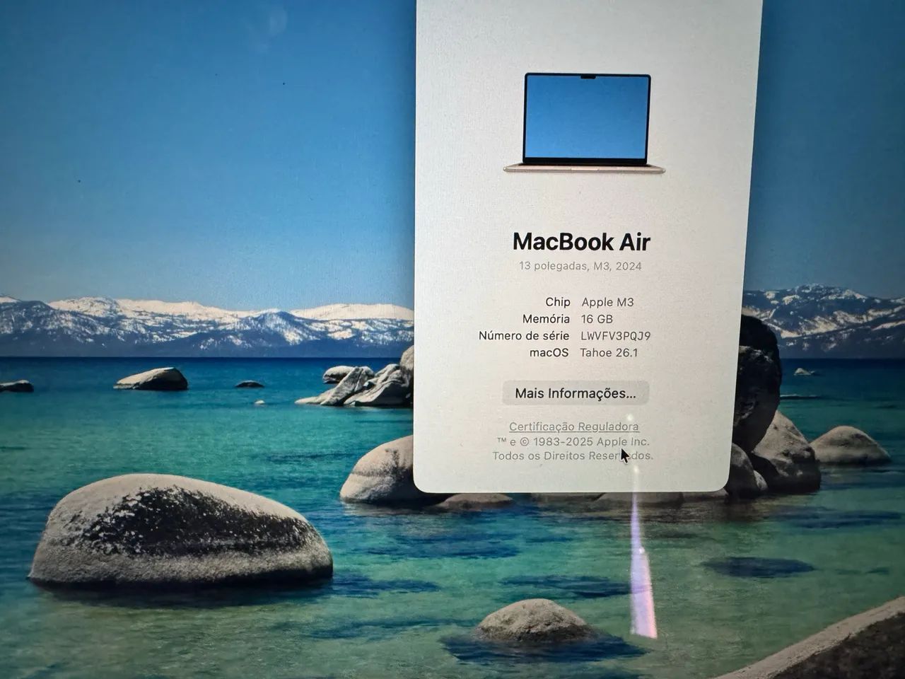 MacBook Air 2024 m3 16gbs de ram, Ssd 512 bateria nova - Foto 3