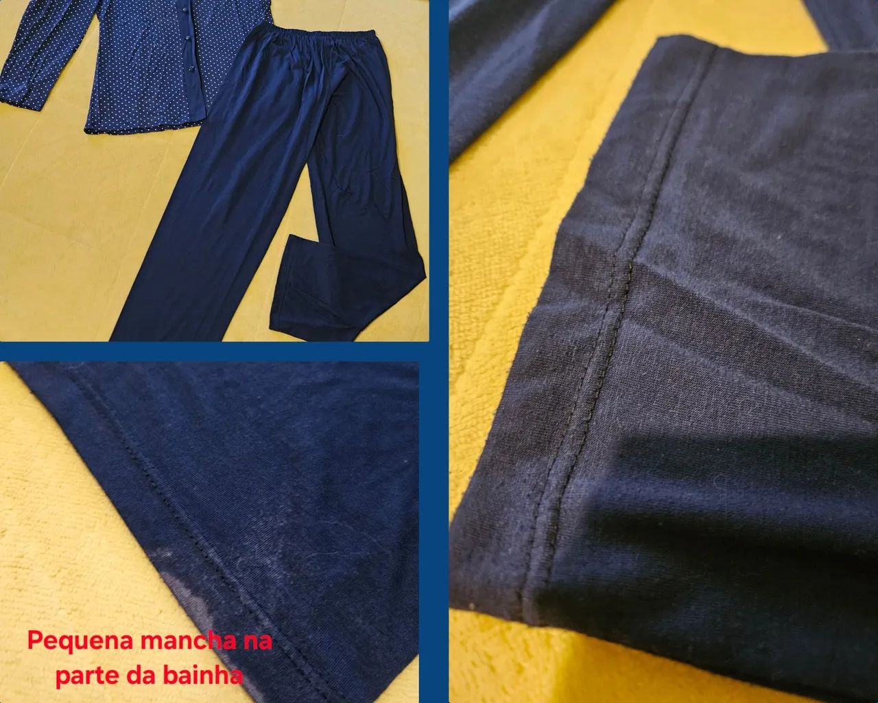 CONJUNTO PIJAMA MALHA AZUL - Foto 4