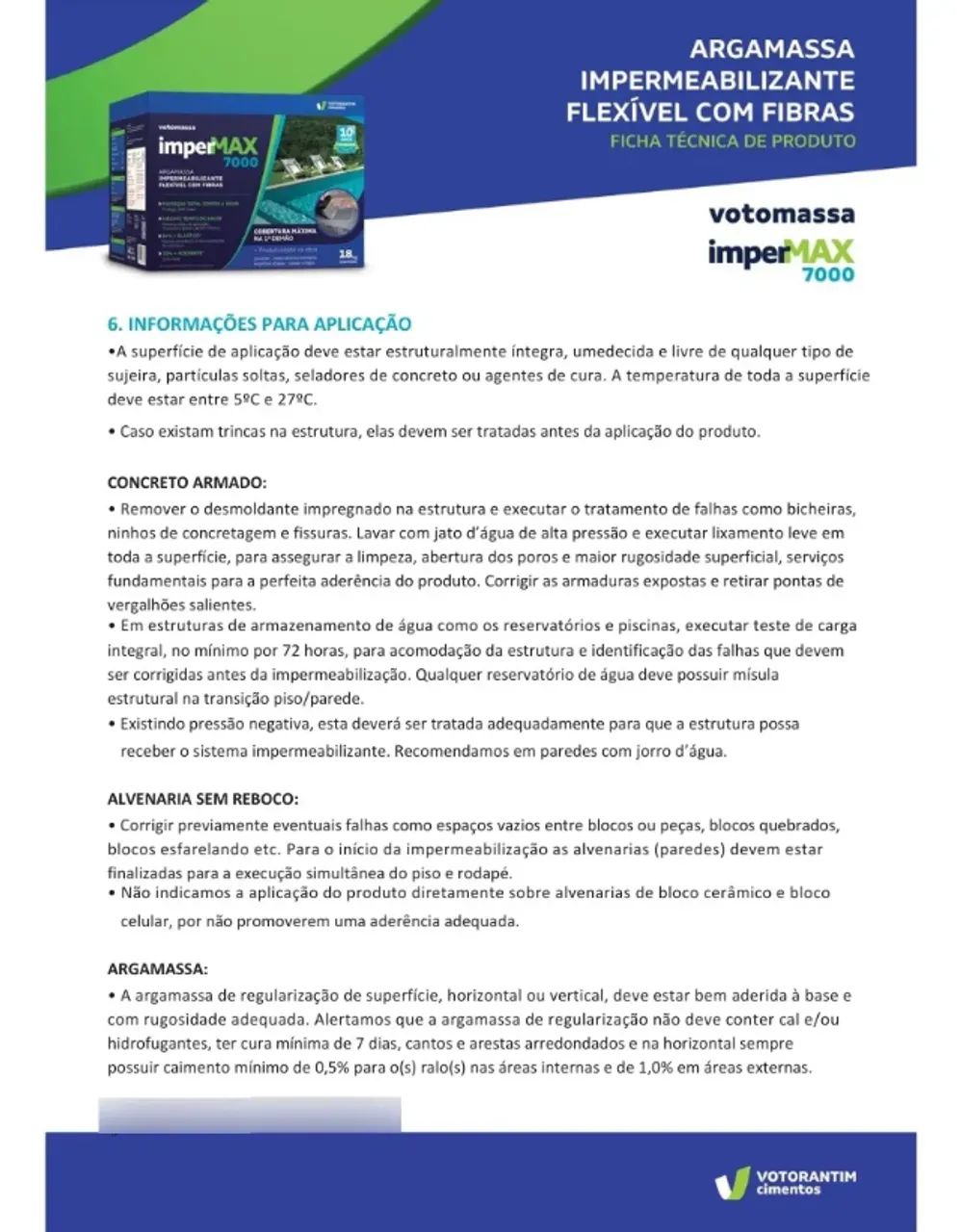 Impermeabilizante ImperMax 7000 Fibras Votomassa Lajes e Piscinas 18KG - Foto 4