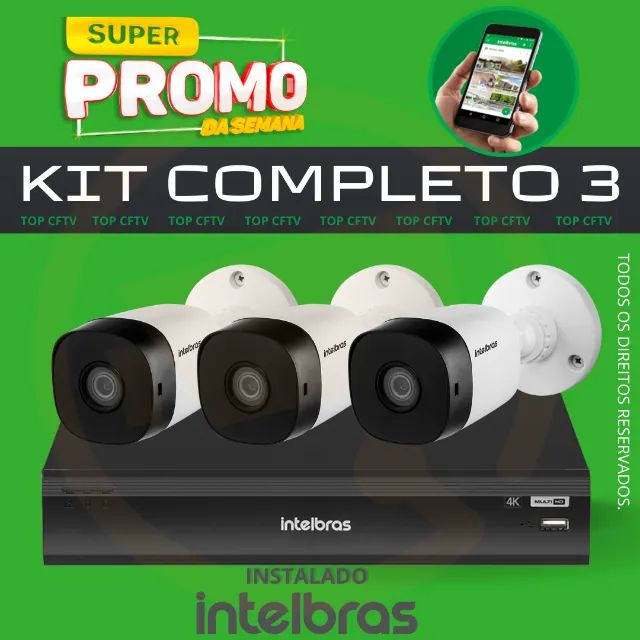 Kit 3 Câmeras intelbras -Instalado!