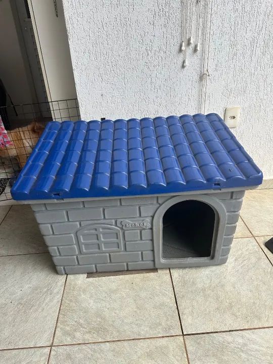 Casinha Pet Cachorro Teto Retrátil Polietileno MOKOI tamanho P - Foto 4