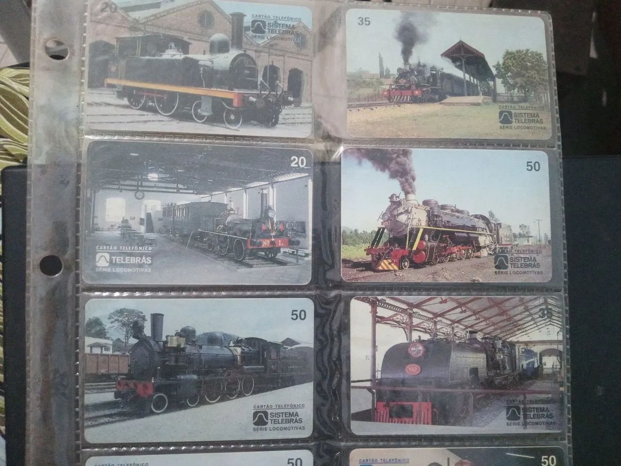 Cartões telefônicos antigos - Série Locomotivas