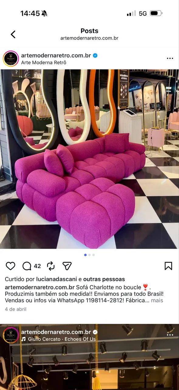 Sofá , espelho, poltrona 64728972272514121