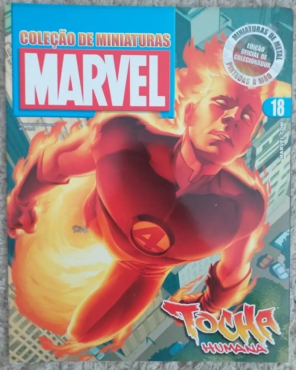 Tocha Humana - Coleção de Miniaturas Marvel Eaglemoss n. 18 - Foto 6