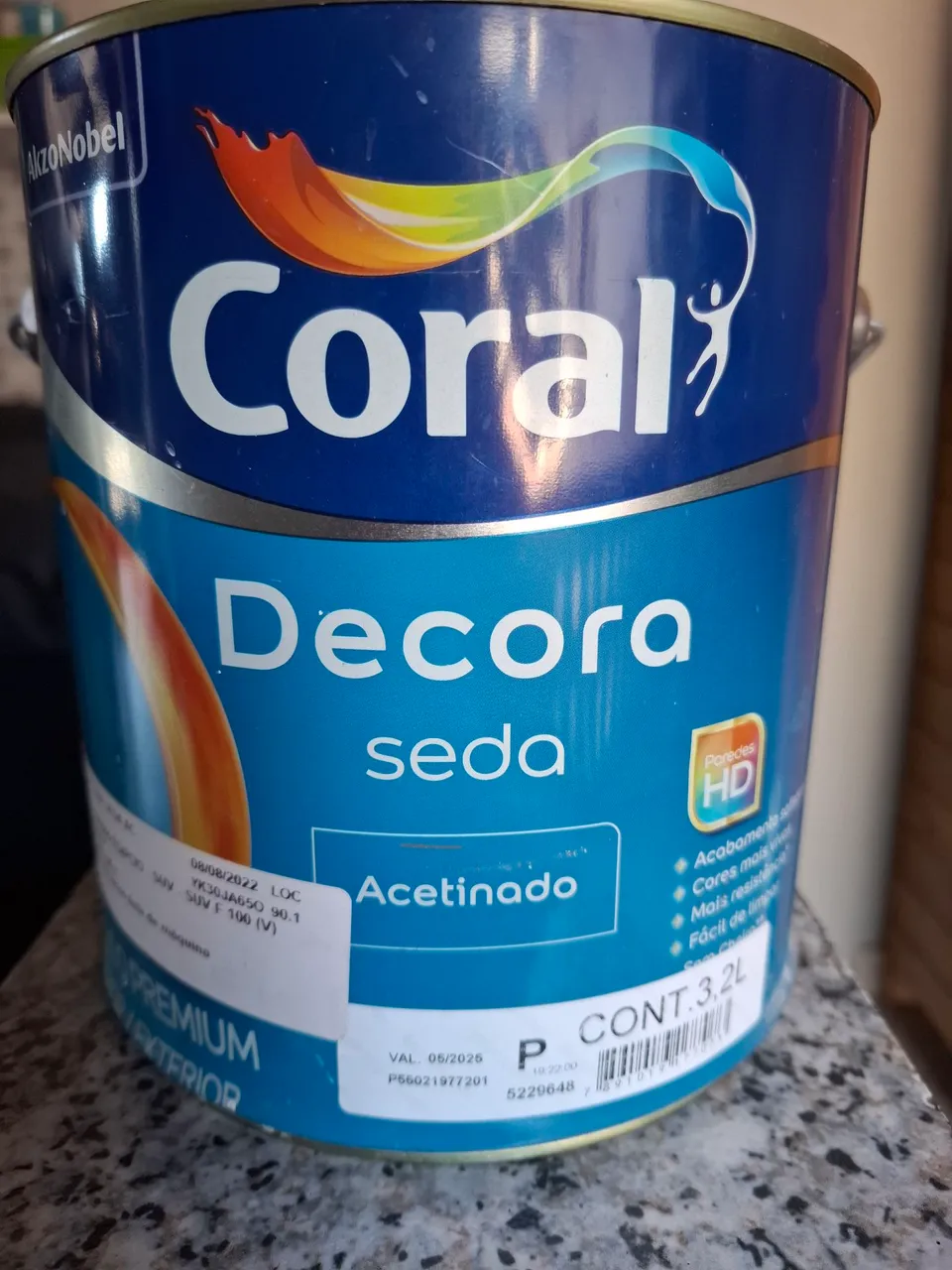 Tinta Coral Decora Seda Acetinado 3,2L