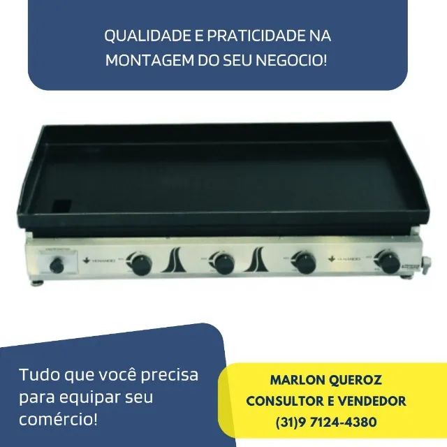 Chapa de Lanches 1M 4 Queimadores Nova Venâncio 