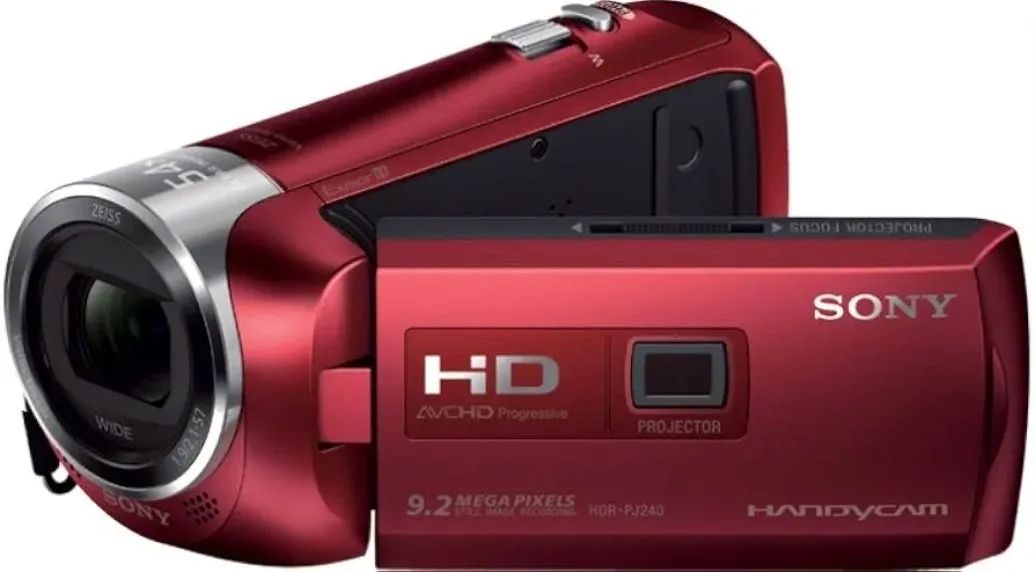 【美品】Sony Handycam HD 赤色 本体 ソニー、16GBメモリ内蔵の小型AVCHDハンディカム