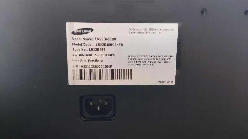 Monitor TV Samsung LN22B450C8 (LEIA O ANÚNCIO) - Foto 2