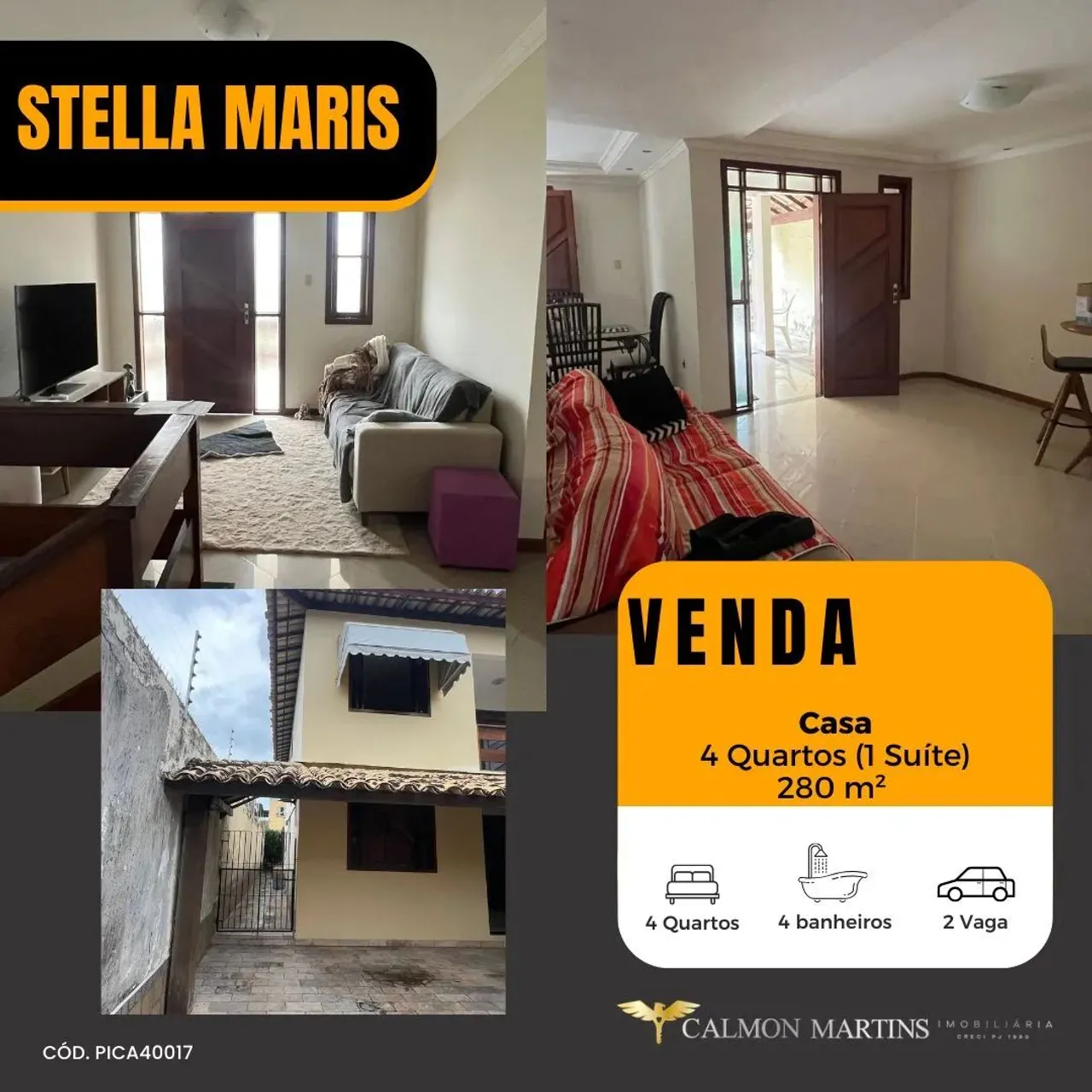 Sobrado para aluguel e venda tem 280 metros quadrados com 4 quartos em Stella Maris - Salv