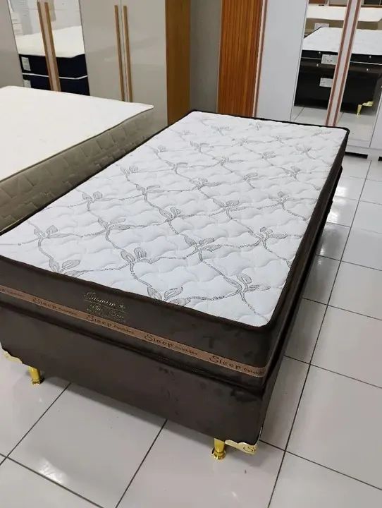 Cama Box Solteirão Molas Ensacadas Jasmin 