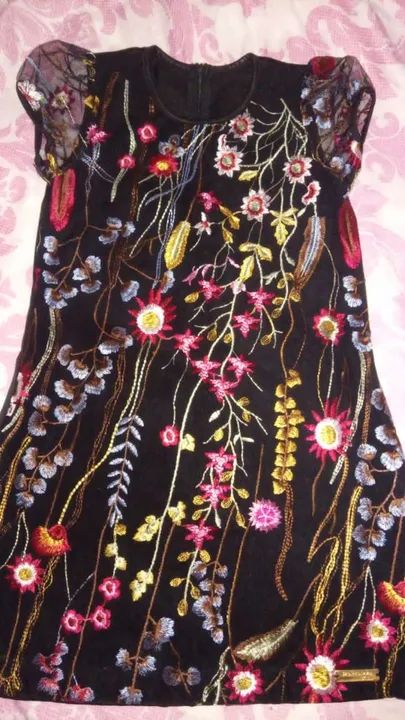 Vestido Infantil Floral Bordado - Foto 2