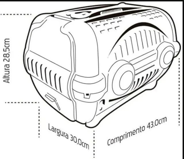 Caixa de Transporte PET cão e gato, Vermelho/Cinza, 1 - Foto 3