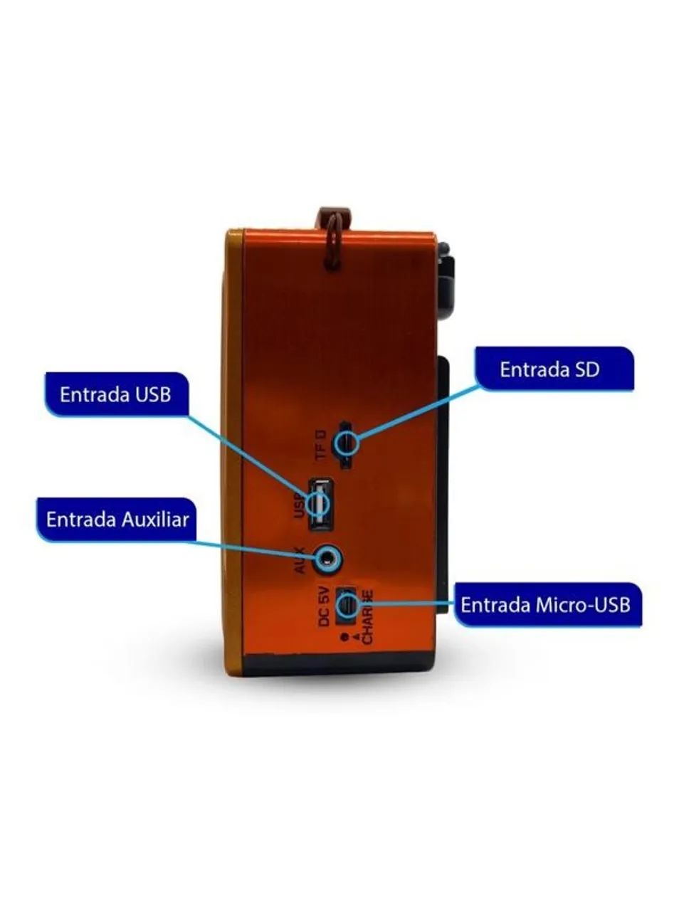 Radio Solar Fm Am Retro Caixa De Som Mp3 Bluetooth 5W Rms - Foto 4