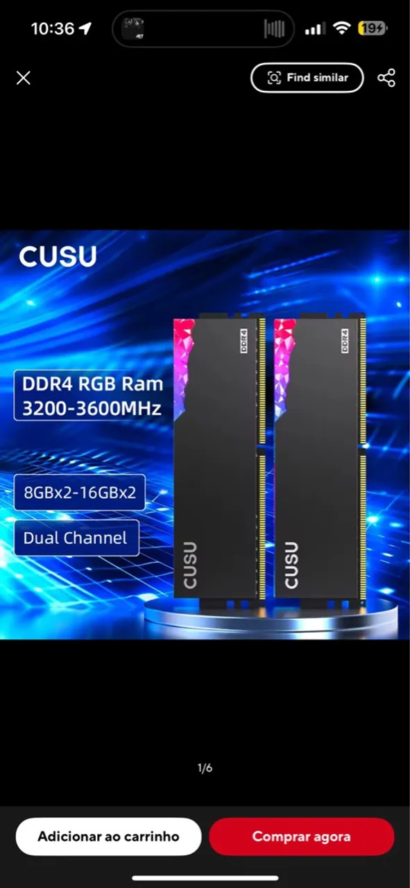 Memória ram 2x16gb