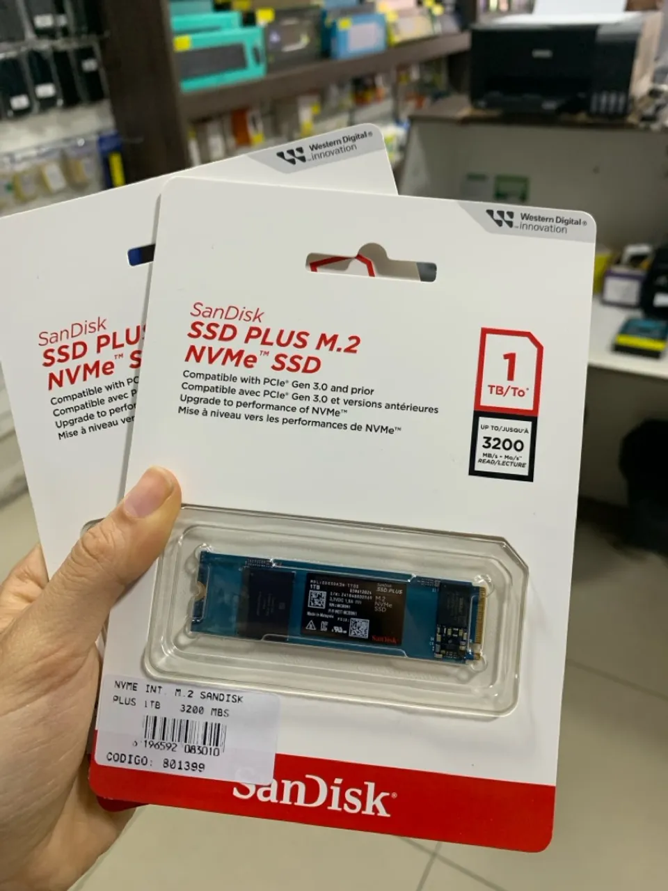 NVME INT. M.2 SANDISK PLUS 1TB 3200 MBS